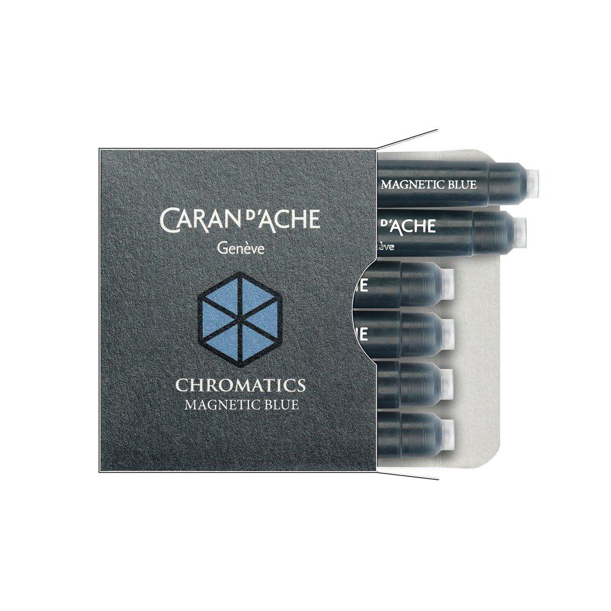 CA Cartouches Chromatics-Encre-Caran d'Ache-Magnetic Blue-Papeterie du Dôme