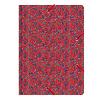 CED Grosse Pochette-Pochette-Cedon-Paisley red-Papeterie du Dôme