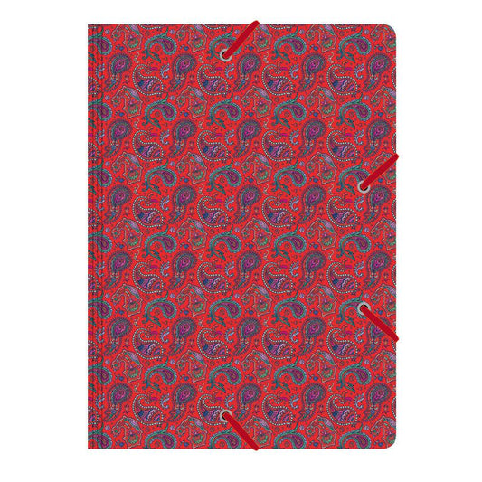 CED Grosse Pochette-Pochette-Cedon-Paisley red-Papeterie du Dôme