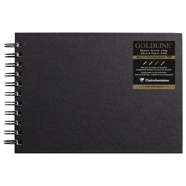 CLT Carnet De Voyage Goldline Spirale A5-Carnet-Clairefontaine-Papeterie du Dôme