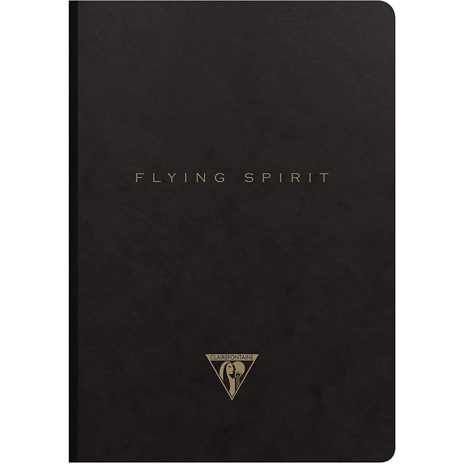 CLT Flying Spirit Broché 14,8x21 192p Noir-Cahier-Clairefontaine-Papeterie du Dôme