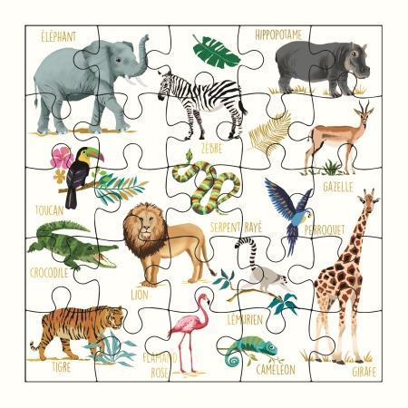 CRT Carte Puzzle-Carterie-Carte d'art-Imaginaire de la Savanne-Papeterie du Dôme