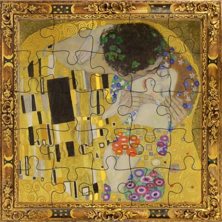 CRT Carte Puzzle-Carterie-Carte d'art-Le Baiser / Gustave Klimt-Papeterie du Dôme