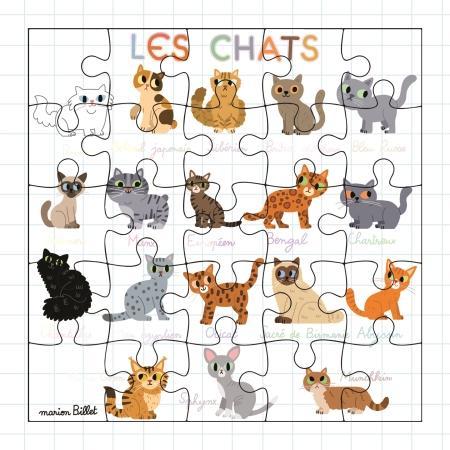 CRT Carte Puzzle-Carterie-Carte d'art-Les Chats-Papeterie du Dôme