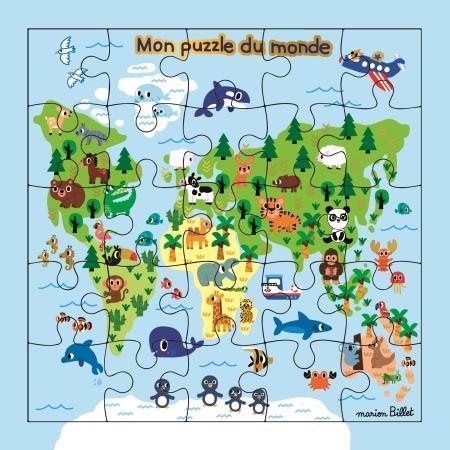 CRT Carte Puzzle-Carterie-Carte d'art-Monde-Papeterie du Dôme