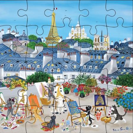 CRT Carte Puzzle-Carterie-Carte d'art-Paris Monuments-Papeterie du Dôme