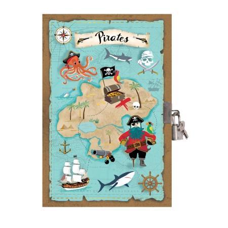 CRT Journal Intime avec Cadenas-Journal Intime-Cartes d'art-Pirates-Papeterie du Dôme