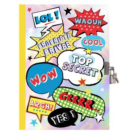 CRT Journal Intime avec Cadenas-Journal Intime-Cartes d'art-Top secret-Papeterie du Dôme