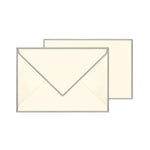 CRW 10 Cartes 10 Enveloppes Bords de Couleur 10,5 x 15,5-Set écriture-Crown Mill-Crème - Gris-Papeterie du Dôme