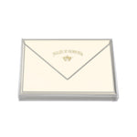 CRW 10 Cartes 10 Enveloppes Bords de Couleur 10,5 x 15,5-Set écriture-Crown Mill-Papeterie du Dôme