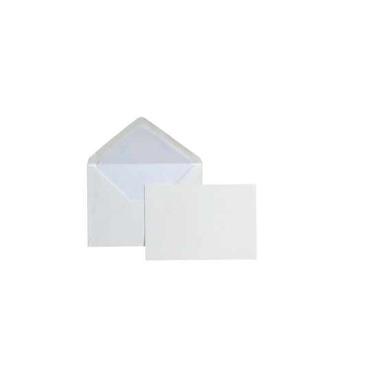 CRW 15 Cartes 15 Enveloppes Vergé DL-Set écriture-Crown Mill-Blanc-Papeterie du Dôme
