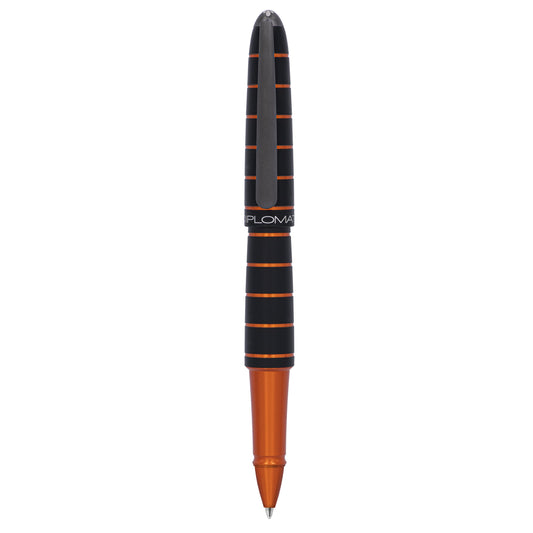 DPM Elox Ring Noir/Orange Stylo Roller-Stylo Roller-Diplomat-Papeterie du Dôme