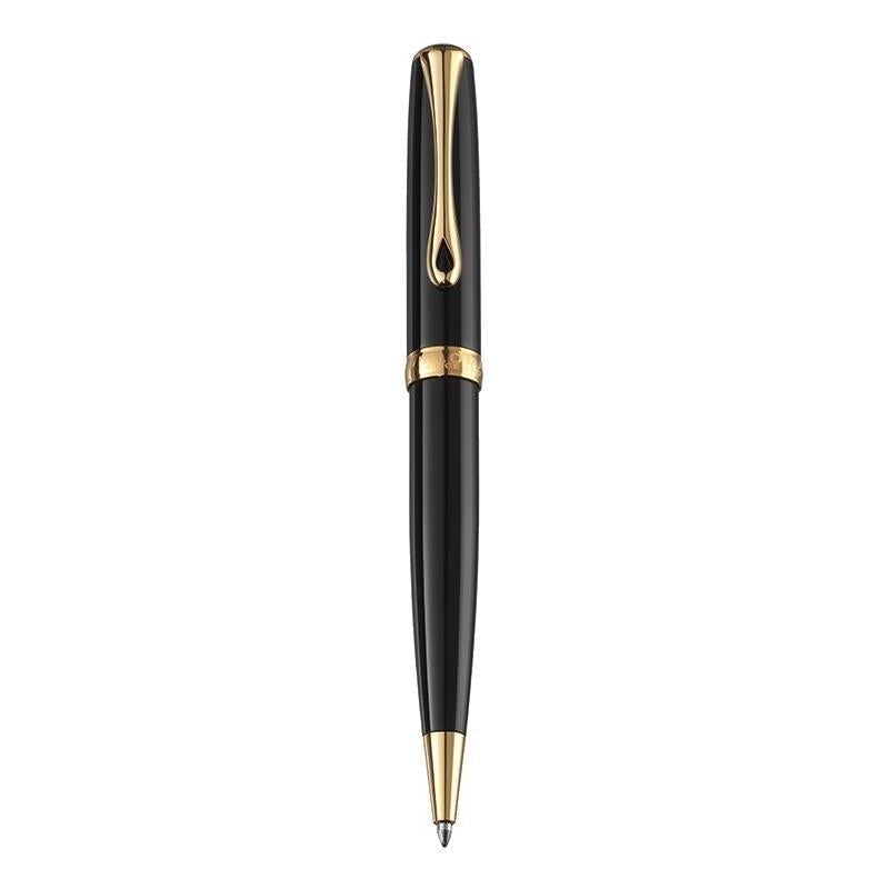 DPM Excellence A2 Laqué Noir Doré Stylo Bille-Stylo Bille-Diplomat-Papeterie du Dôme