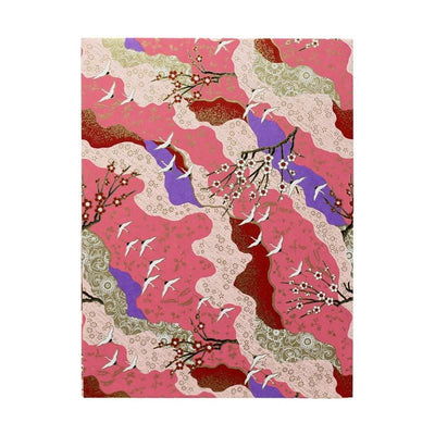 EPP Carnet Broché Japonais-Enveloppe-Esprit Papier-Rose cerisiers-Papeterie du Dôme