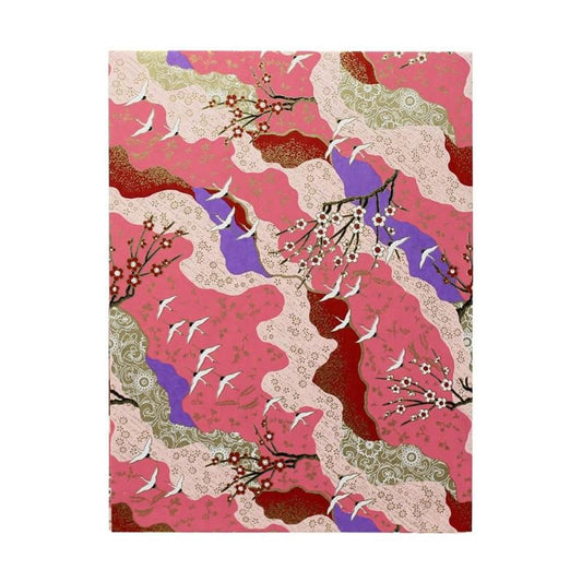 EPP Carnet Broché Japonais-Enveloppe-Esprit Papier-Rose cerisiers-Papeterie du Dôme