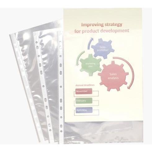 EXA 10 Pochettes Perforées PP Lisse A4 6/100e-Pochettes-Exacompta-Papeterie du Dôme