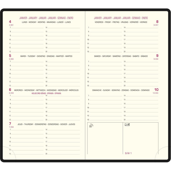 EXA Agenda Eurotime 16 B Cassandra Semainier-Agenda-Exacompta-Papeterie du Dôme