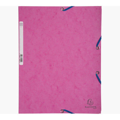 EXA Chemise 3 Rabats à Élastique-Chemise-Exacompta-Fuchsia-Papeterie du Dôme