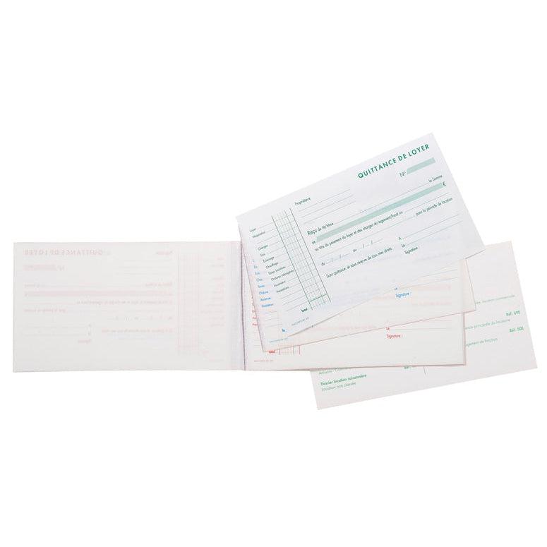 EXA Quittances de Loyer 50 Feuillets Horizontal Tripli-Quittance de Loyer-Exacompta-Papeterie du Dôme