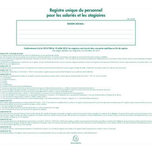 EXA Registre Unique du Personnel 27x32-Registre-Exacompta-Papeterie du Dôme