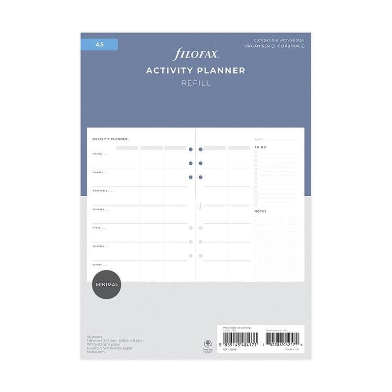 FFX A5 Activity Planner-Recharge-Filofax-Papeterie du Dôme