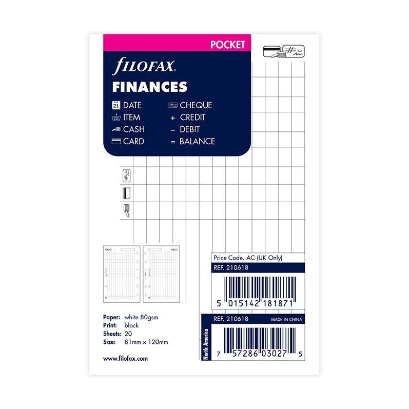 FFX Finances Pocket Symboles-Recharge-Filofax-Papeterie du Dôme