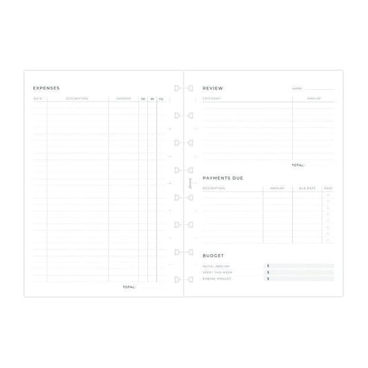 FFX Notebook A5 Expense Tracker-Recharge-Filofax-Papeterie du Dôme