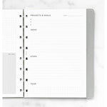 FFX Notebook A5 Projects & Goals Tracker-Recharge-Filofax-Papeterie du Dôme