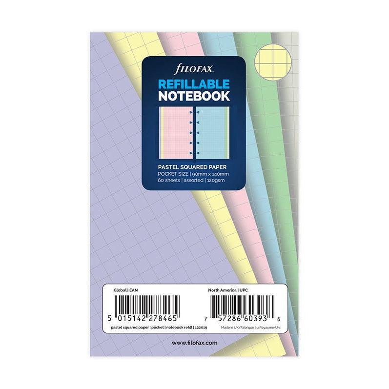 FFX Notebooks - Feuilles de notes quadrillées - Assortiment Pastel - Pocket-Recharge Notebook-Filofax-Papeterie du Dôme