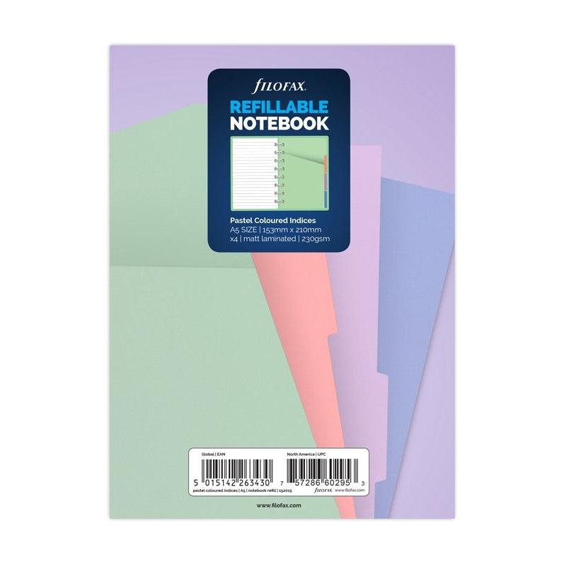 FFX Recharge Notebook A5 Index Couleurs Pastel-Recharge Notebook-Filofax-Papeterie du Dôme