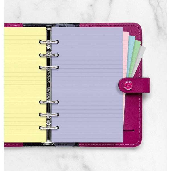 FFX Recharge Personal Feuilles Lignées Pastel Assorties-Recharge-Filofax-Papeterie du Dôme