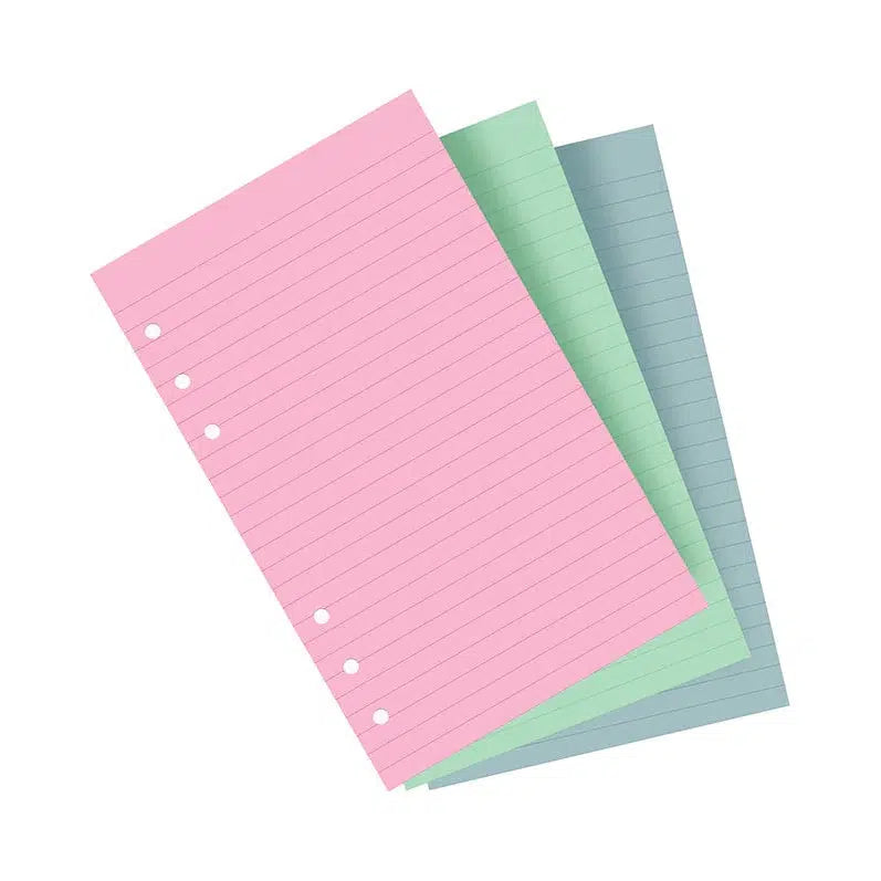 FFX Recharge Personal Feuilles Lignées Pastel Assorties-Recharge-Filofax-Papeterie du Dôme