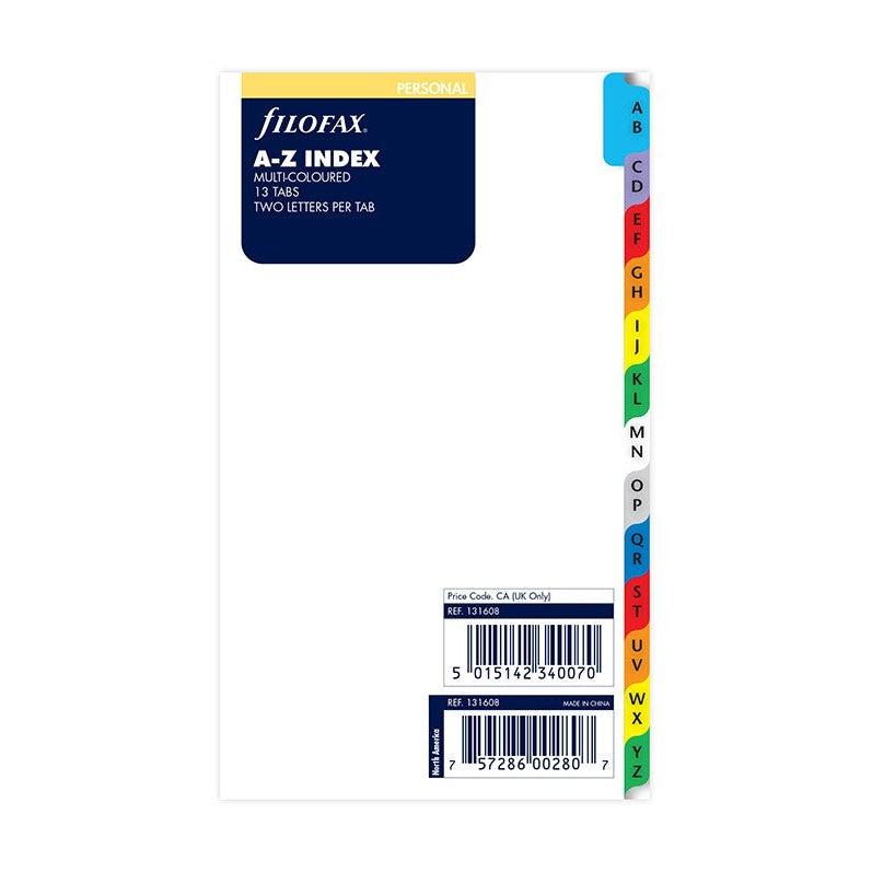 FFX Recharge Personal Index 2 Lettres-Recharge-Filofax-Papeterie du Dôme