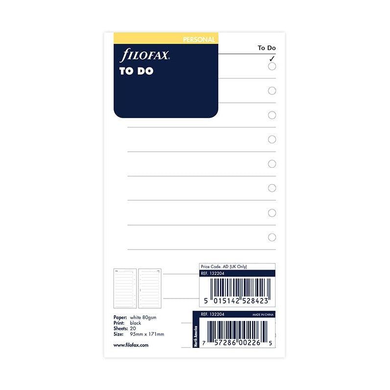 FFX Recharge Personal To Do-Autres Recharges Agenda-Filofax-Papeterie du Dôme