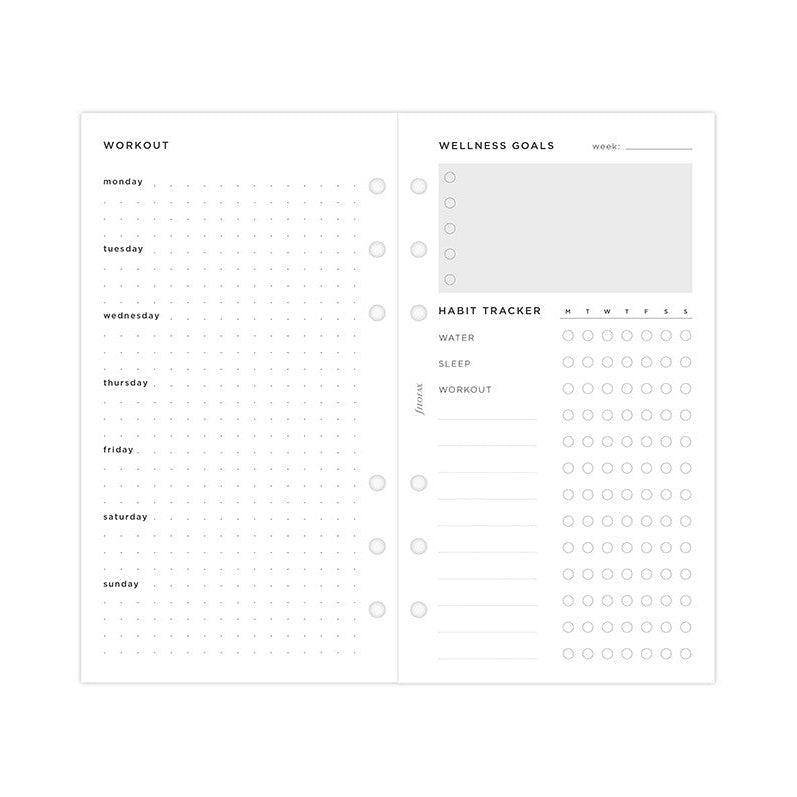 FFX Recharge Personal Wellness Tracker-Autres Recharges Agenda-Filofax-Papeterie du Dôme
