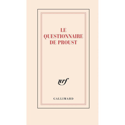 GLMR Carnet "Le Questionnaire de Proust" Ligné-Carnet-Gallimard-Papeterie du Dôme