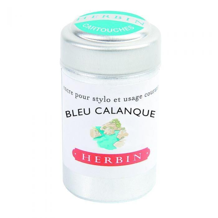 Herbin Boite de 6 Cartouches-Encre-Herbin-Bleu Calanque-Papeterie du Dôme