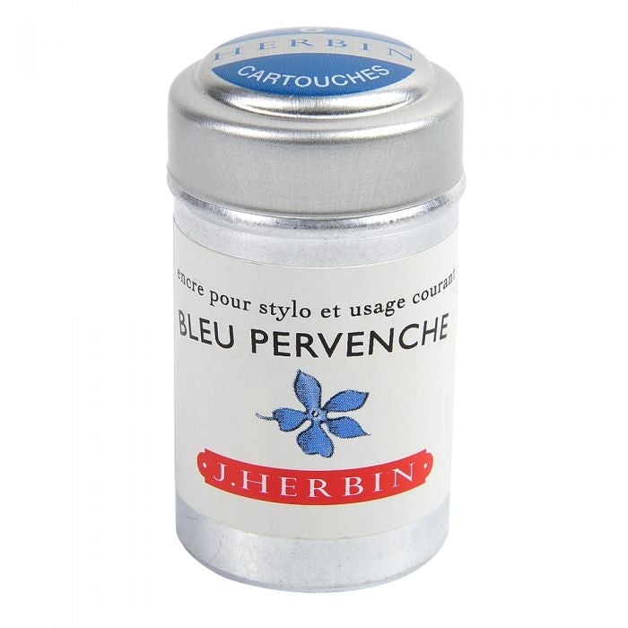Herbin Boite de 6 Cartouches-Encre-Herbin-Bleu Pervanche-Papeterie du Dôme