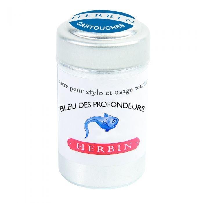 Herbin Boite de 6 Cartouches-Encre-Herbin-Bleu des Profondeurs-Papeterie du Dôme