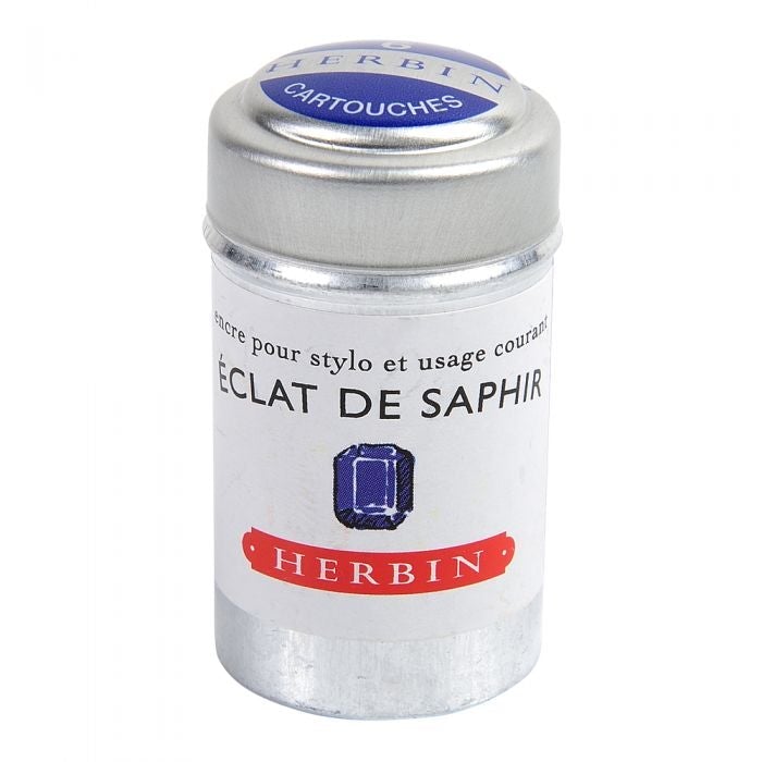 Herbin Boite de 6 Cartouches-Encre-Herbin-Éclat de Saphir-Papeterie du Dôme