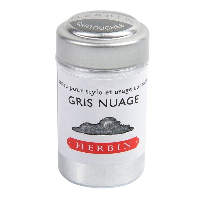 Herbin Boite de 6 Cartouches-Encre-Herbin-Gris Nuage-Papeterie du Dôme