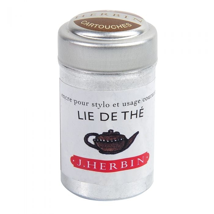Herbin Boite de 6 Cartouches-Encre-Herbin-Lie de Thé-Papeterie du Dôme