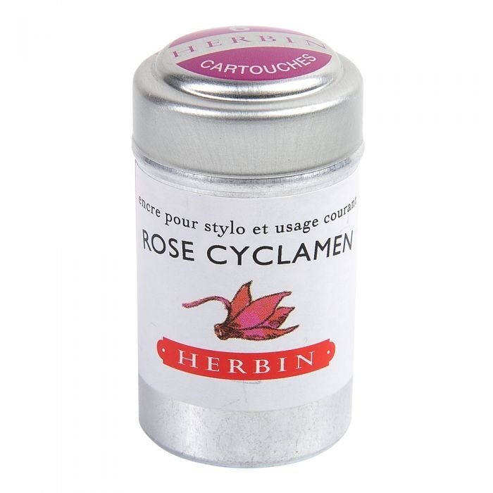 Herbin Boite de 6 Cartouches-Encre-Herbin-Rose Cyclamen-Papeterie du Dôme