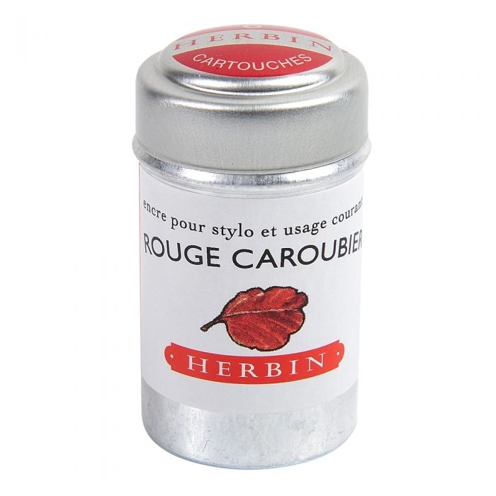 Herbin Boite de 6 Cartouches-Encre-Herbin-Rouge Caroubier-Papeterie du Dôme