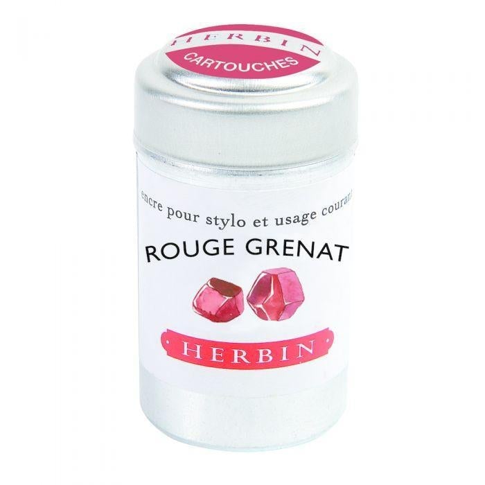 Herbin Boite de 6 Cartouches-Encre-Herbin-Rouge Grenat-Papeterie du Dôme