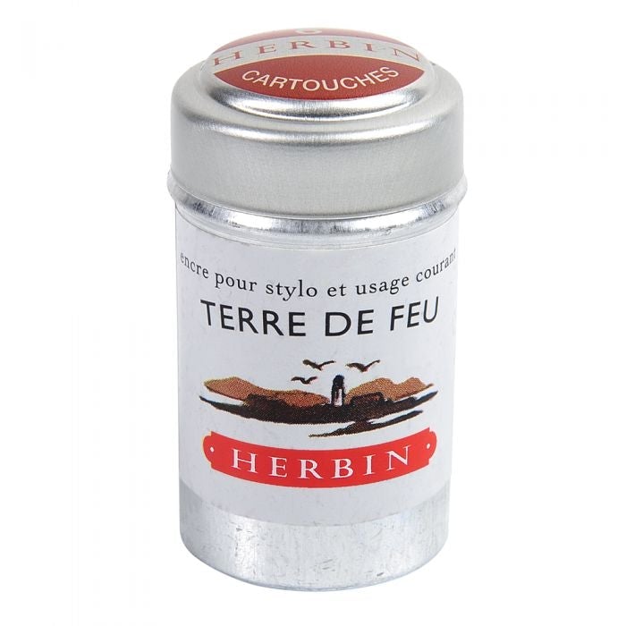 Herbin Boite de 6 Cartouches-Encre-Herbin-Terre de Feu-Papeterie du Dôme