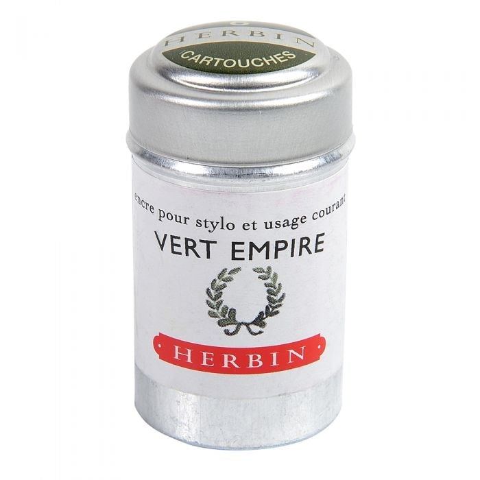 Herbin Boite de 6 Cartouches-Encre-Herbin-Vert Empire-Papeterie du Dôme