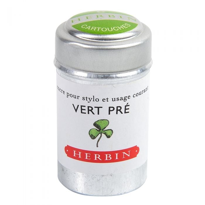 Herbin Boite de 6 Cartouches-Encre-Herbin-Vert Pré-Papeterie du Dôme
