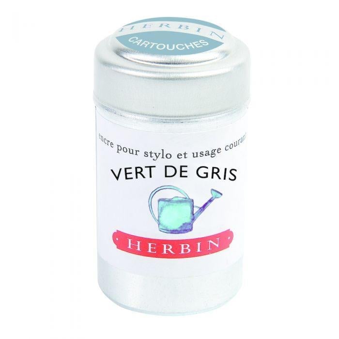 Herbin Boite de 6 Cartouches-Encre-Herbin-Vert de Gris-Papeterie du Dôme