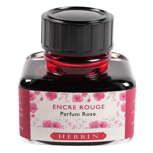 Herbin Encre Parfumée Les Subtiles 30ml-Encre-Herbin-Rouge Parfum Rose-Papeterie du Dôme